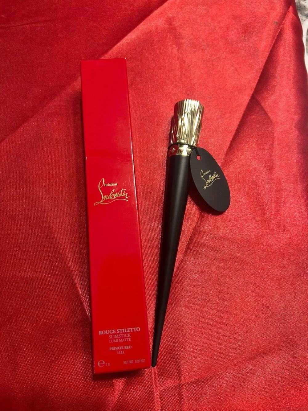 Christian Louboutin Rouge Stiletto Slimstick Lumi Matte Lipstick- Private Red